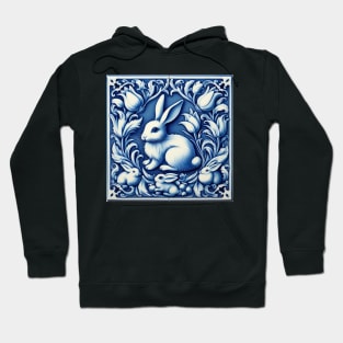 Vintage Dutch Tile: Rabbit No.3 Hoodie